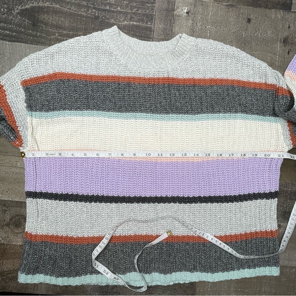 American Eagle Oversized Striped Crewneck Sweater size XS - Picture 8 of 9